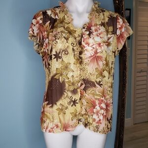 Chiffon Blouse with Ruffle Detail Bay Studio Career